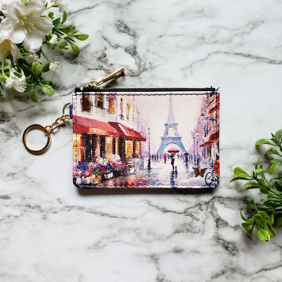 Travel Paris Keychain Wallet