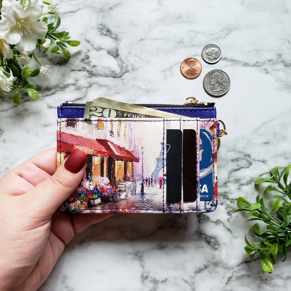Travel Paris Keychain Wallet