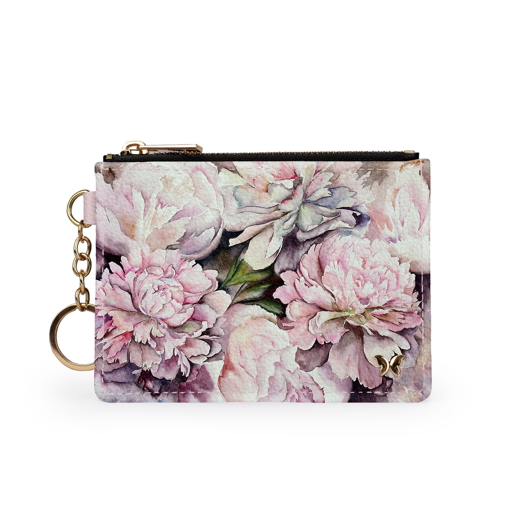 Peonies Keychain Wallet