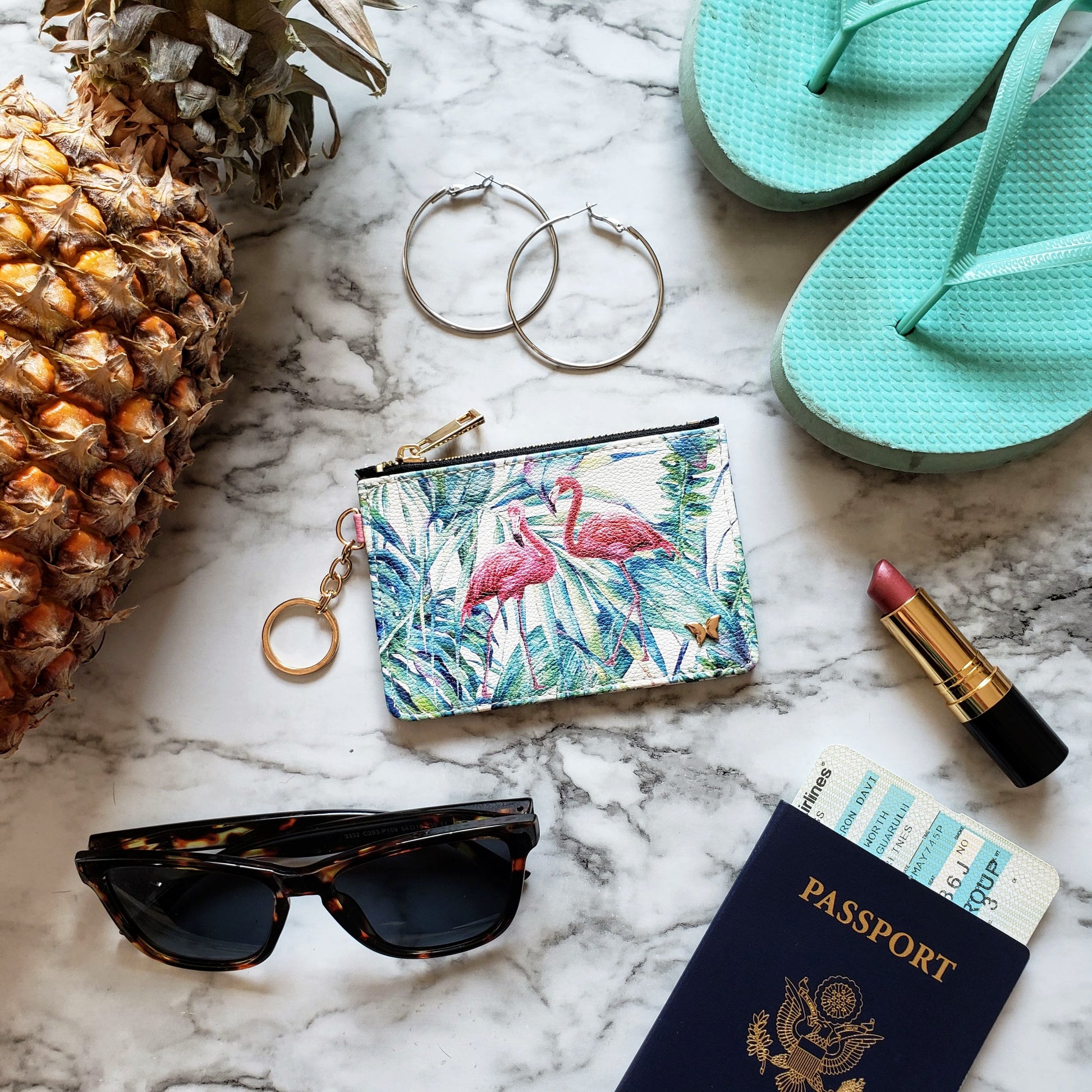 Flamingo Keychain Wallet