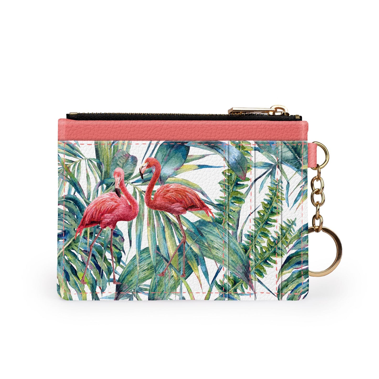 Flamingo keychain wallet