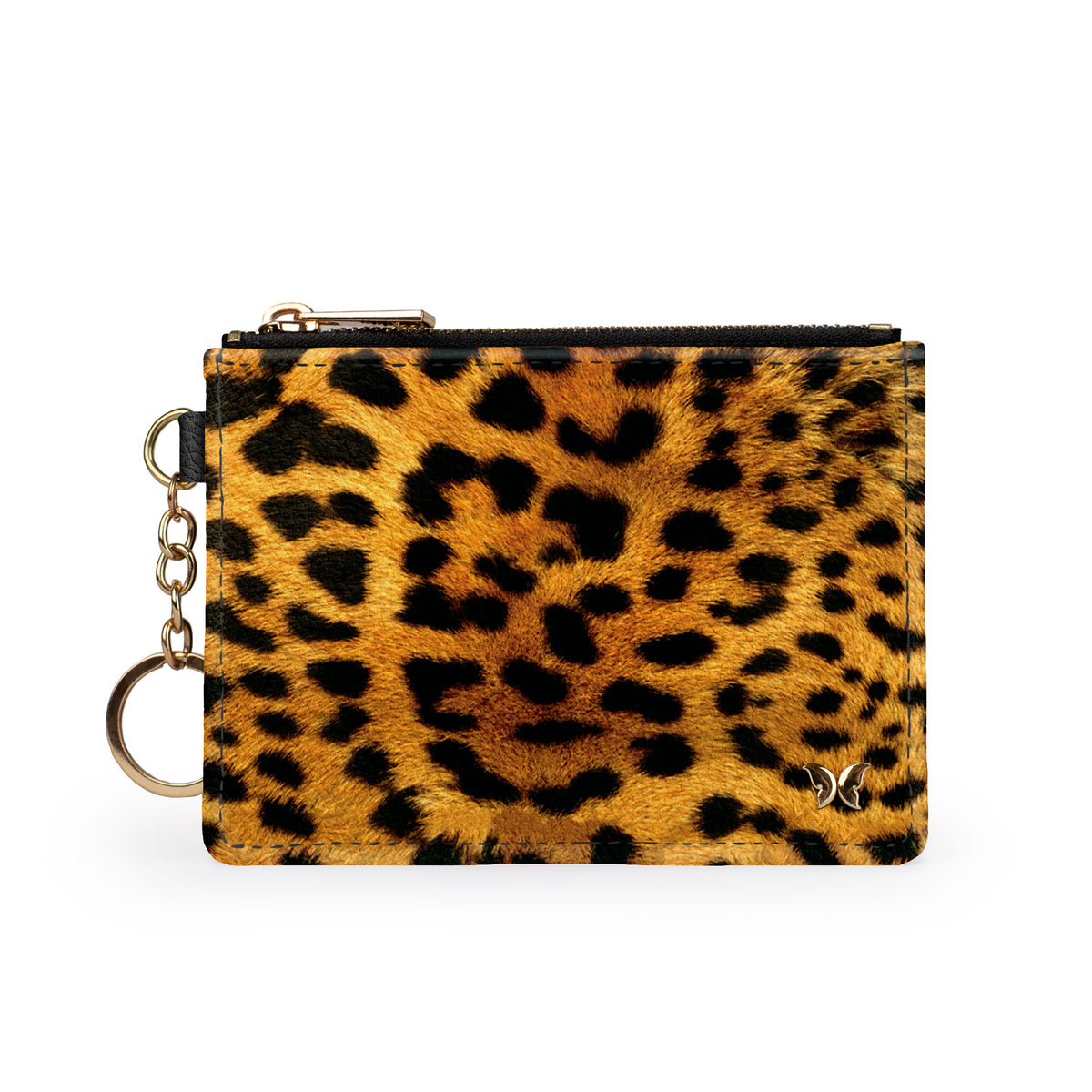 Leopard Print Keychain Wallet
