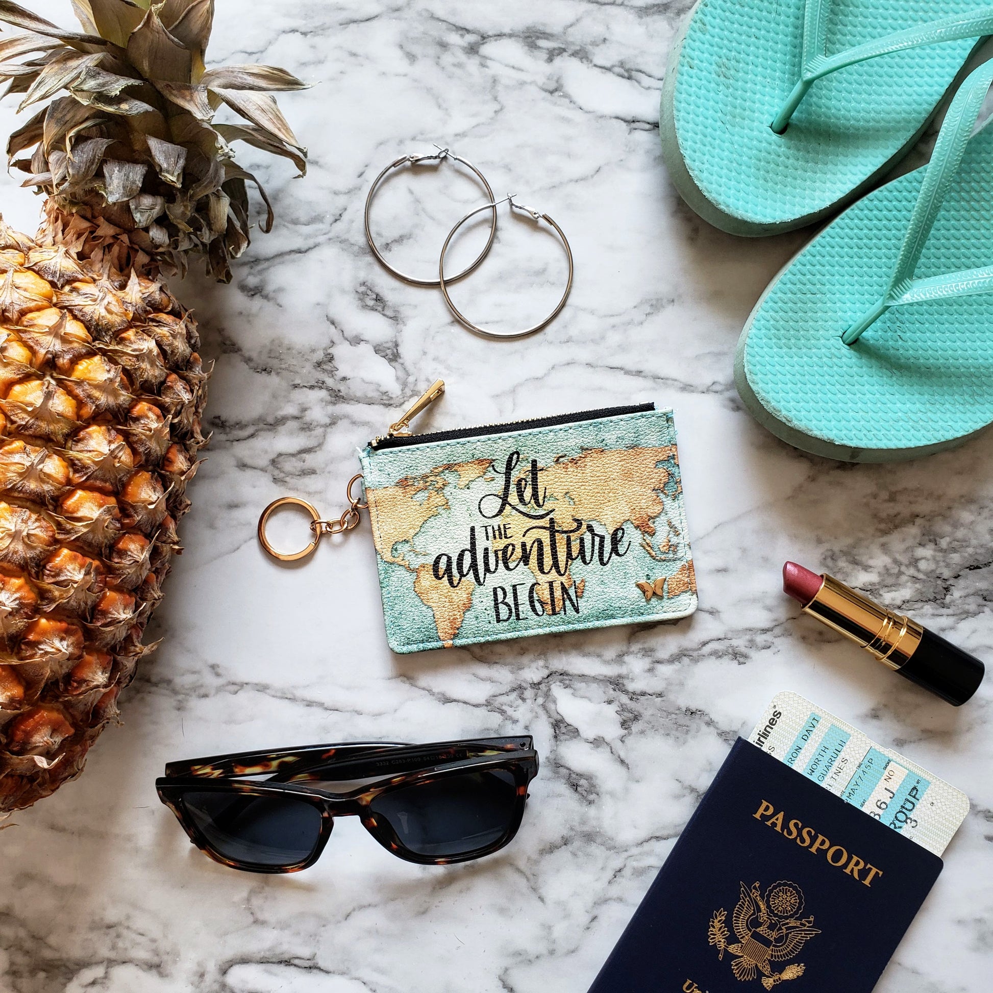 Adventure Begins Keychain Wallet