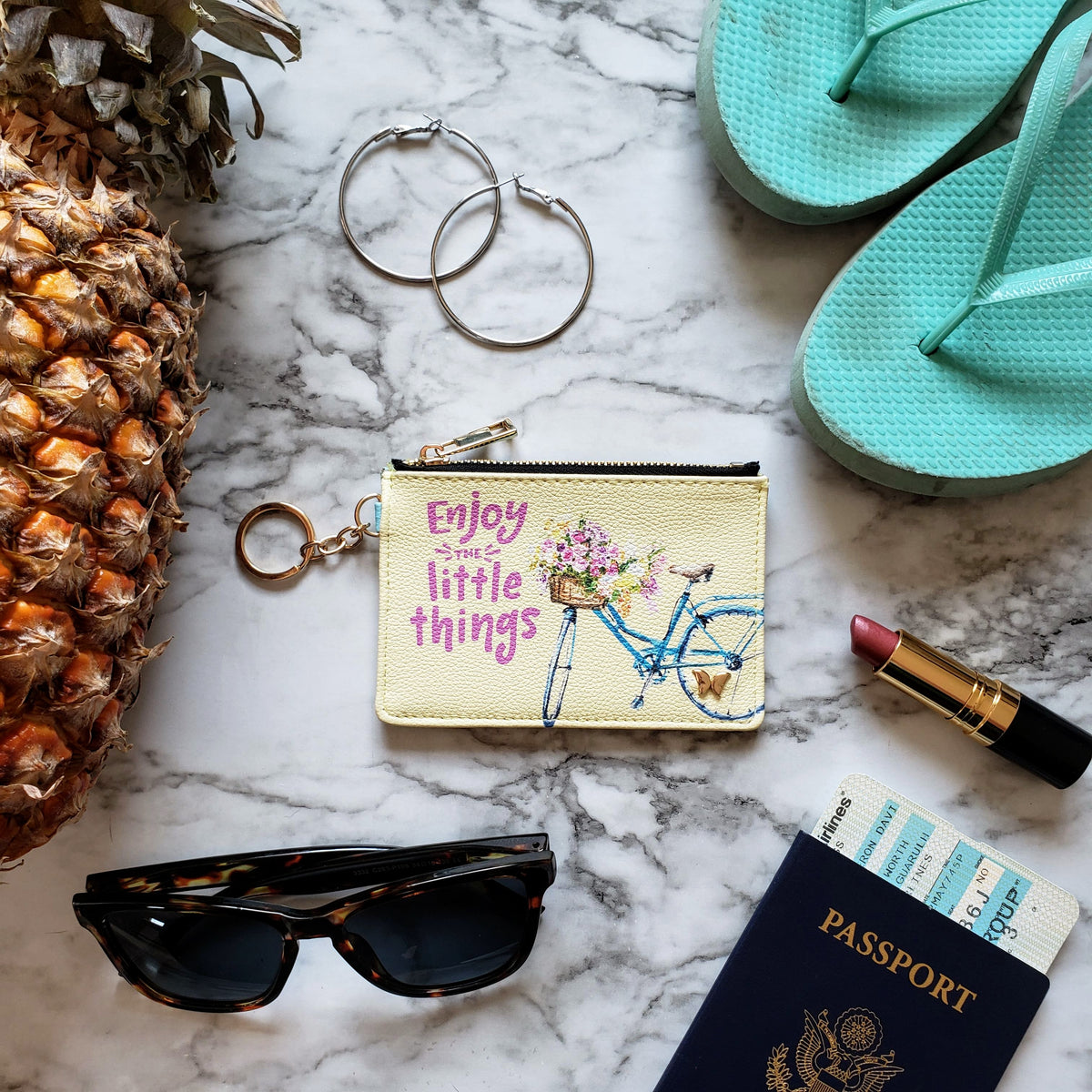 Enjoy the Little Things Keychain Wallet