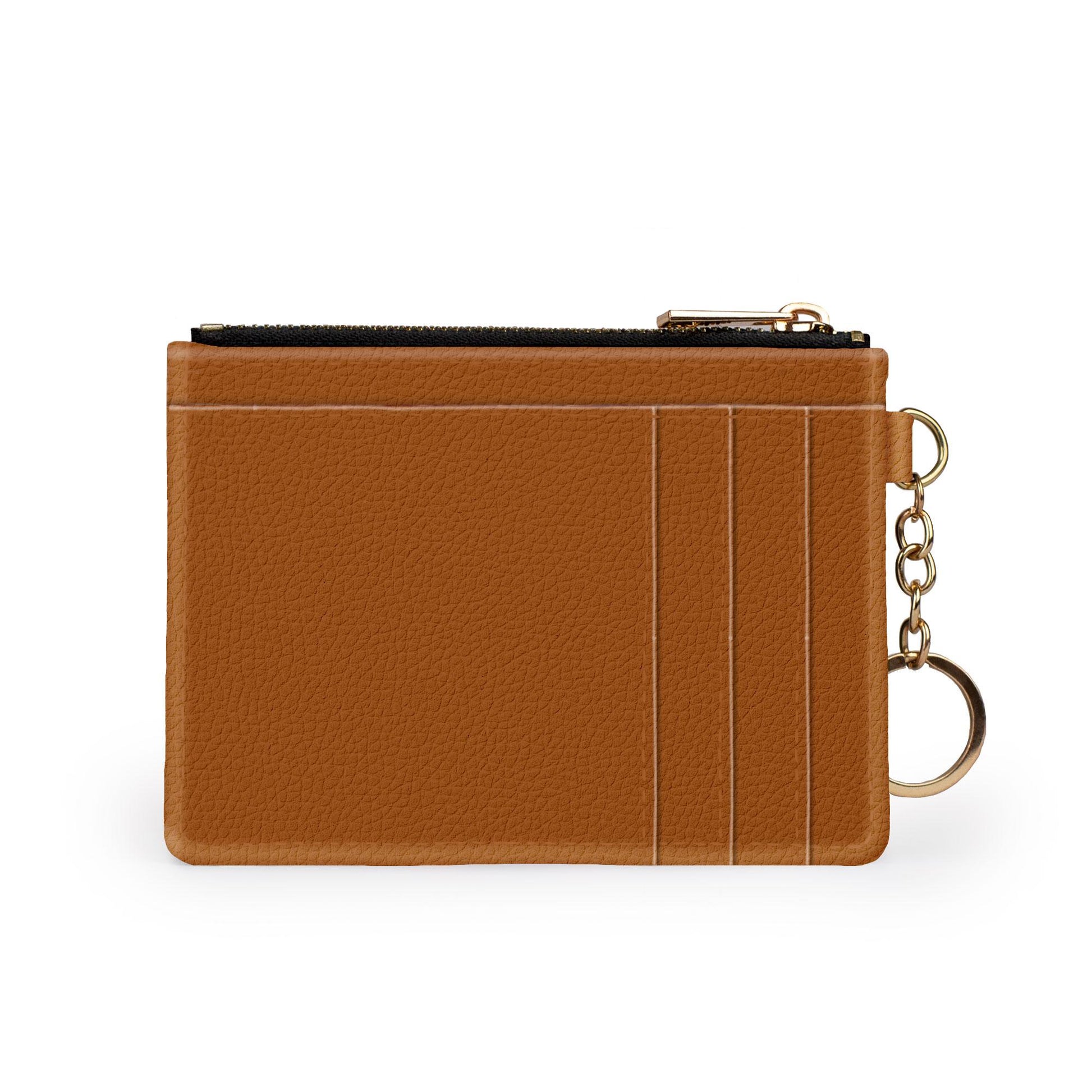 Saddle brown keychain wallet
