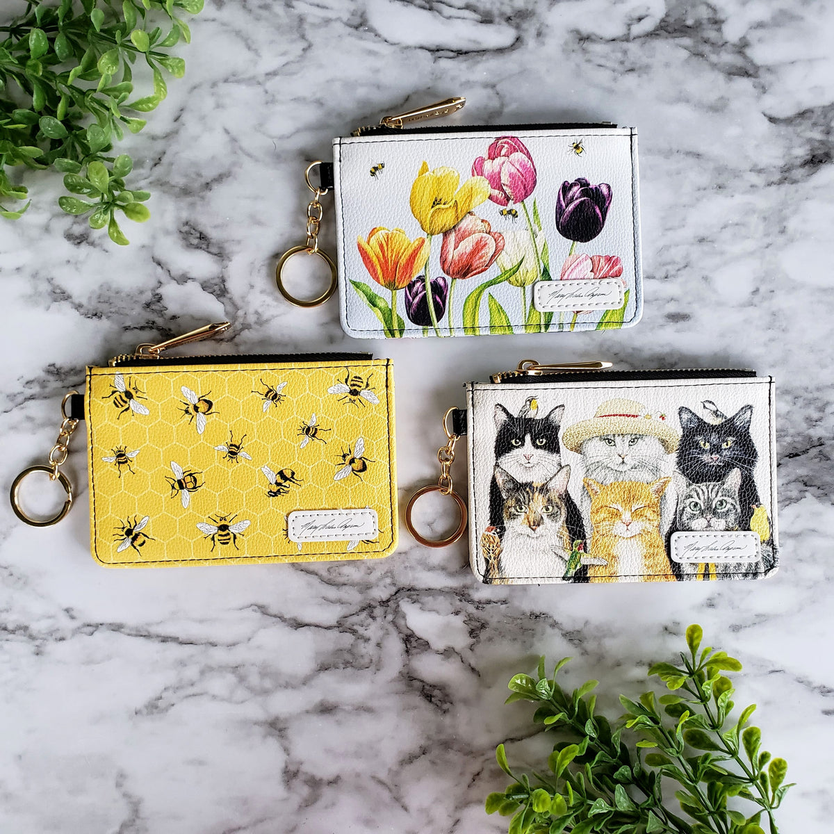 Mary Lake-Thompson Bees Keychain Wallet