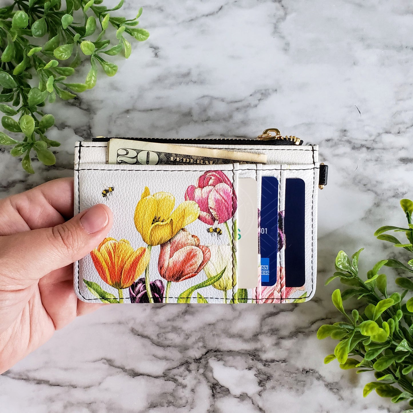 Mary Lake-Thompson Tulips Keychain Wallet