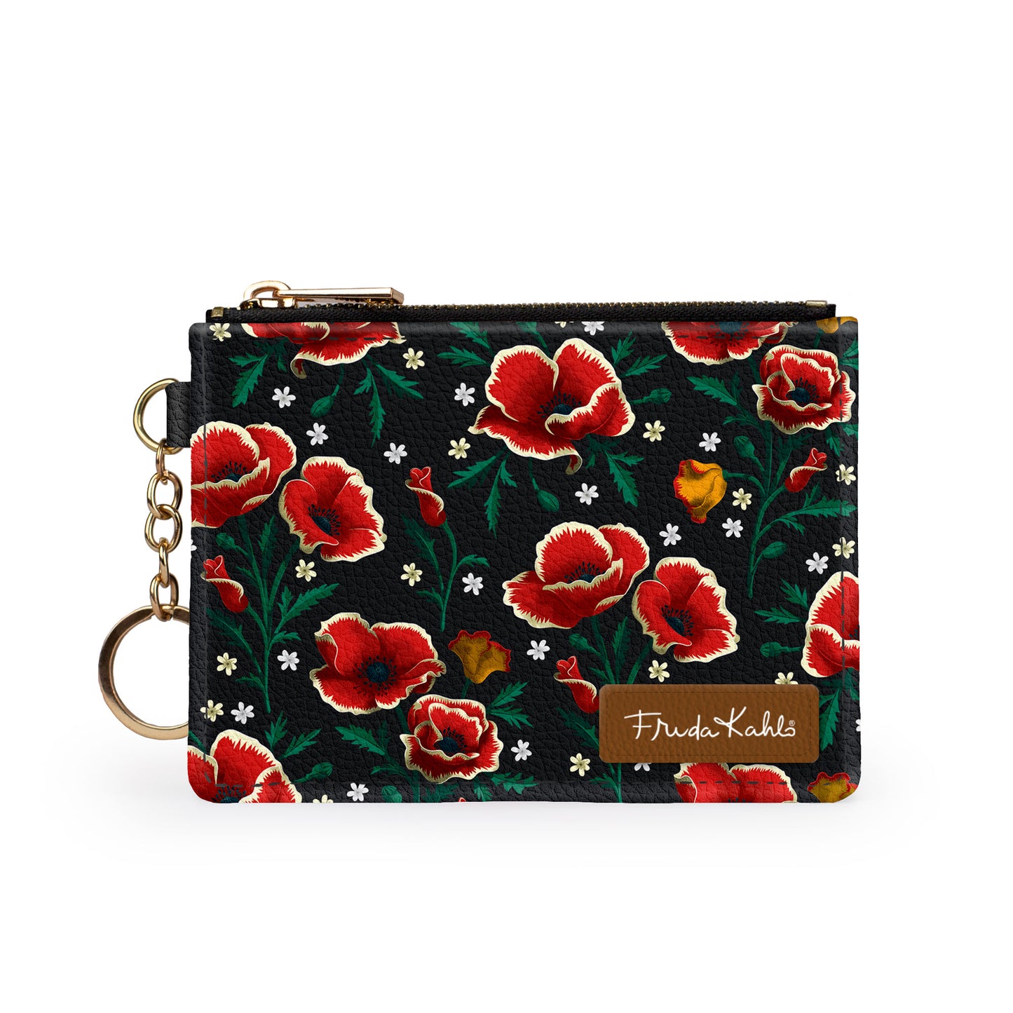 Frida Kahlo Poppies Keychain Wallet