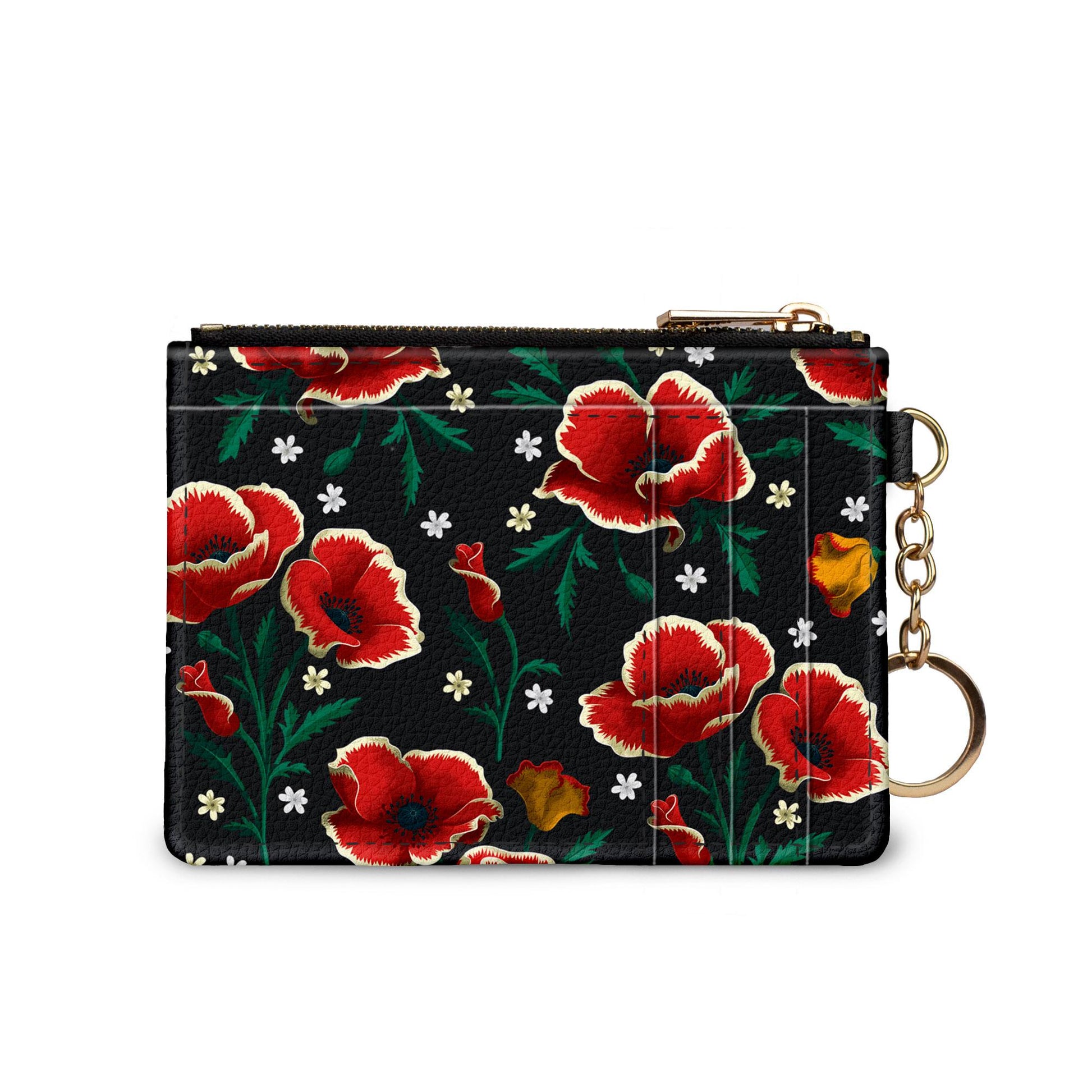 Frida Kahlo Poppies keychain wallet