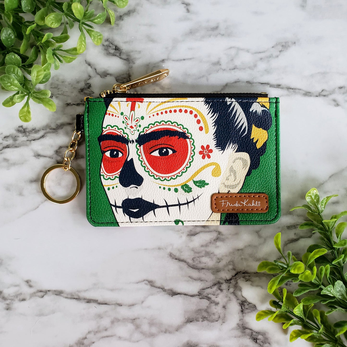 Frida Kahlo Sugar Skull Keychain Wallet