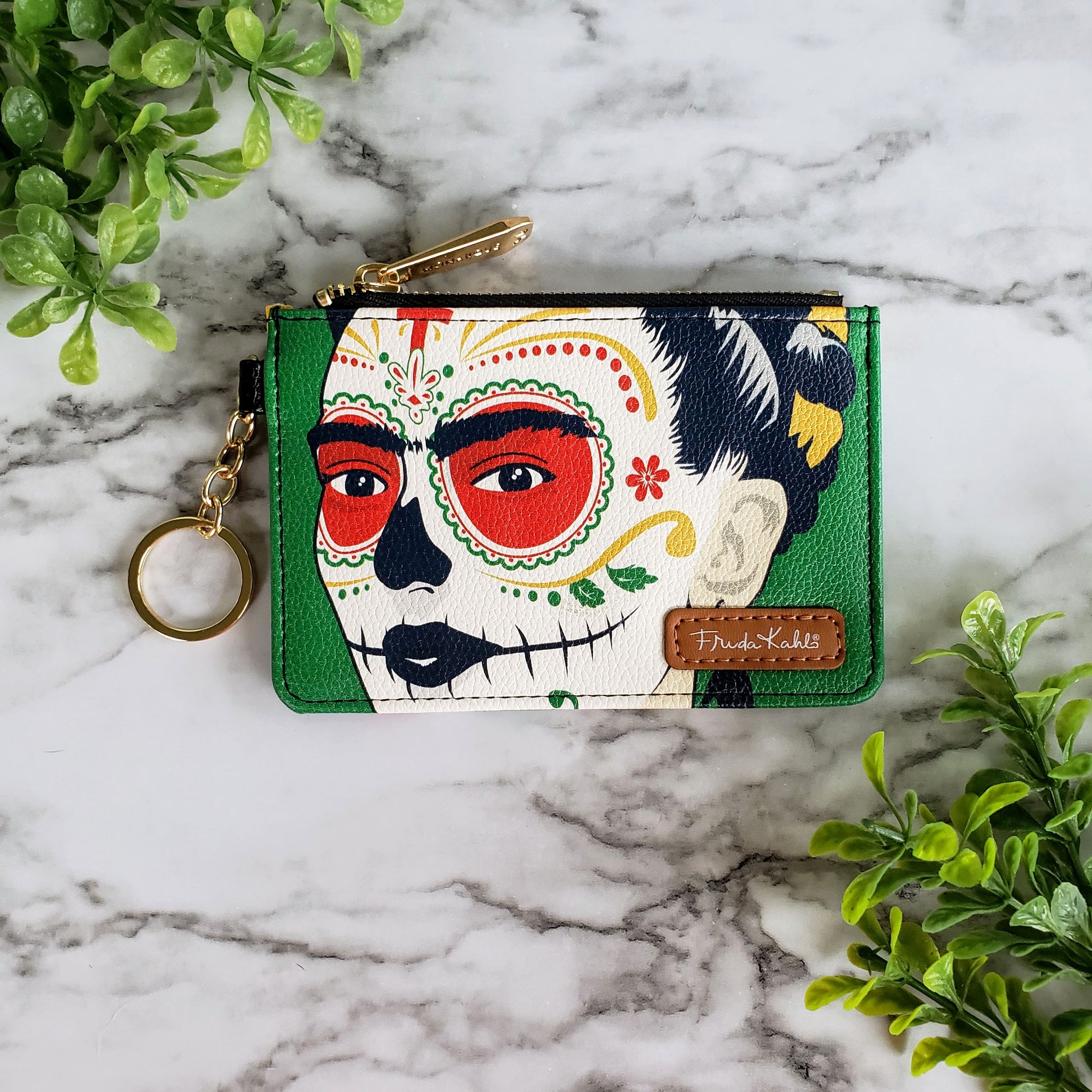 Frida Kahlo Sugar Skull Keychain Wallet