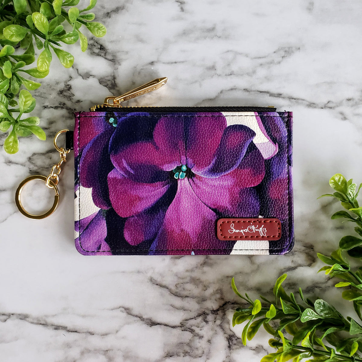 Georgia O'Keeffe Petunia Keychain Wallet
