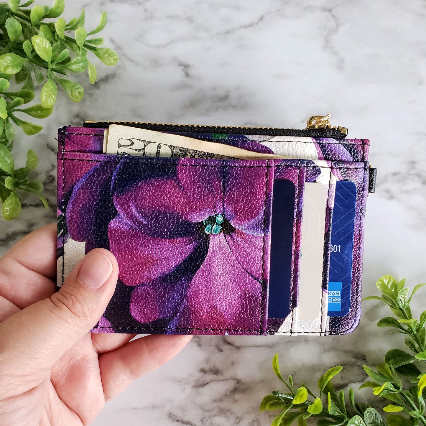 Georgia O'Keeffe Petunia Keychain Wallet