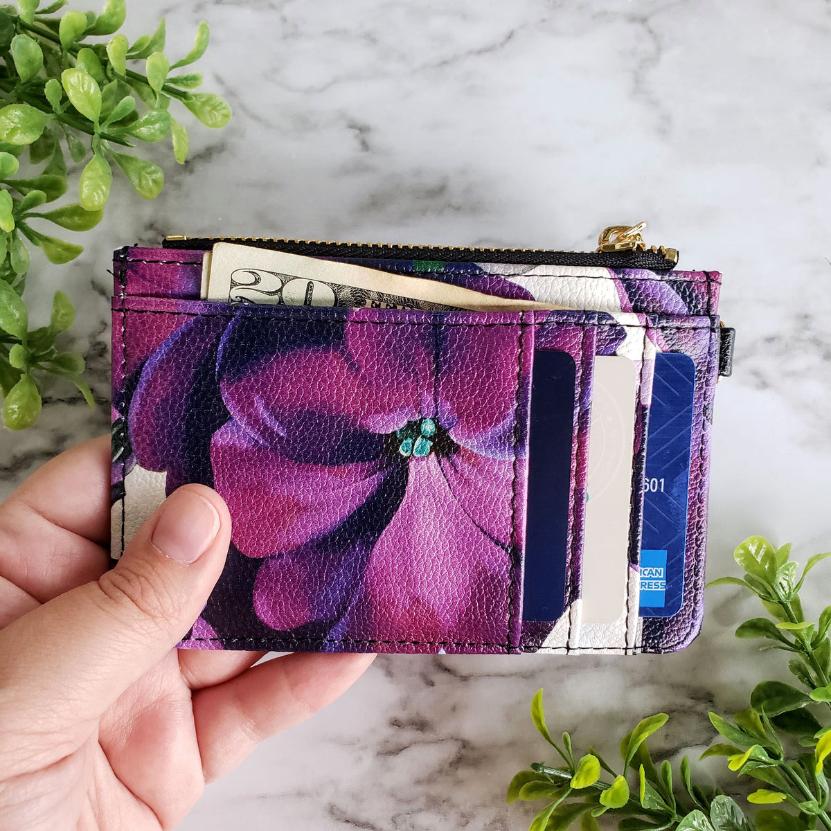Georgia O'Keeffe Petunia Keychain Wallet