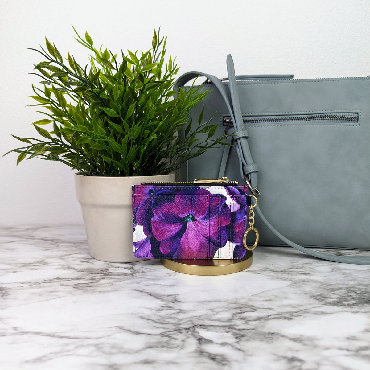 Georgia O'Keeffe Petunia Keychain Wallet