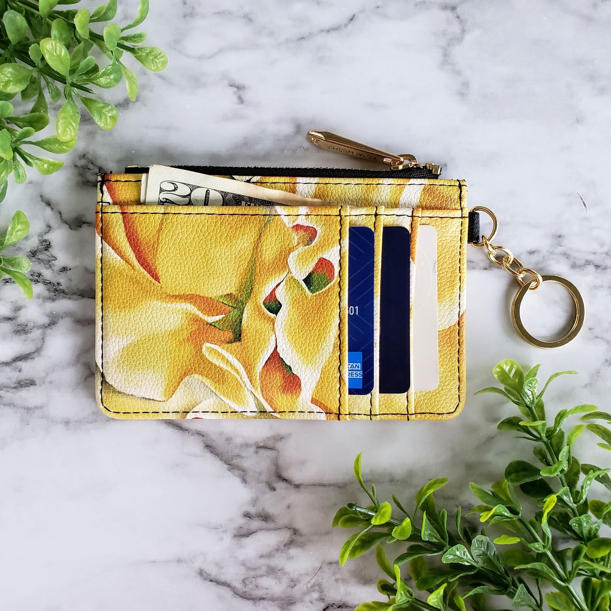 Georgia O'Keeffe Sweet Pea Keychain Wallet