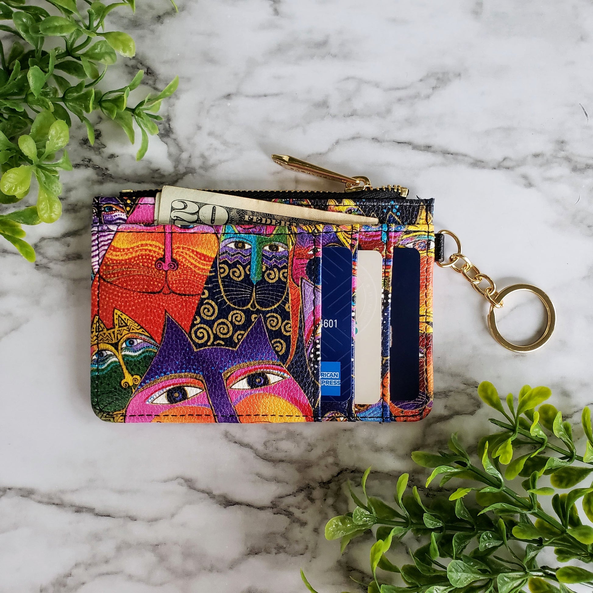 Laurel Burch Fantasticats Keychain Wallet