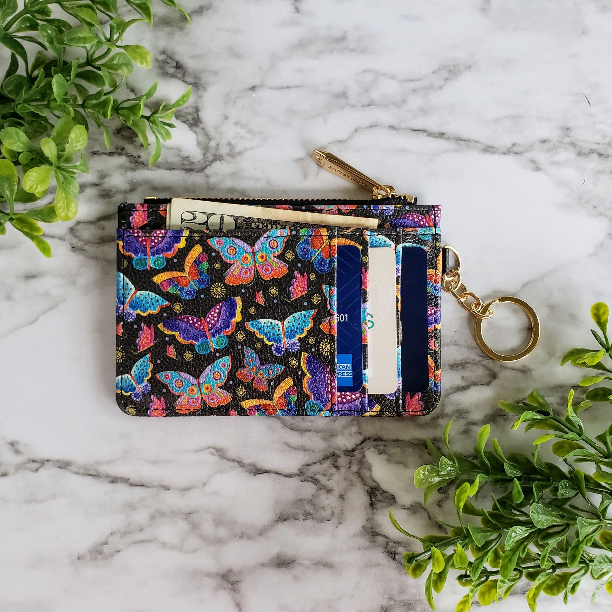 Laurel Burch Mariposas Keychain Wallet