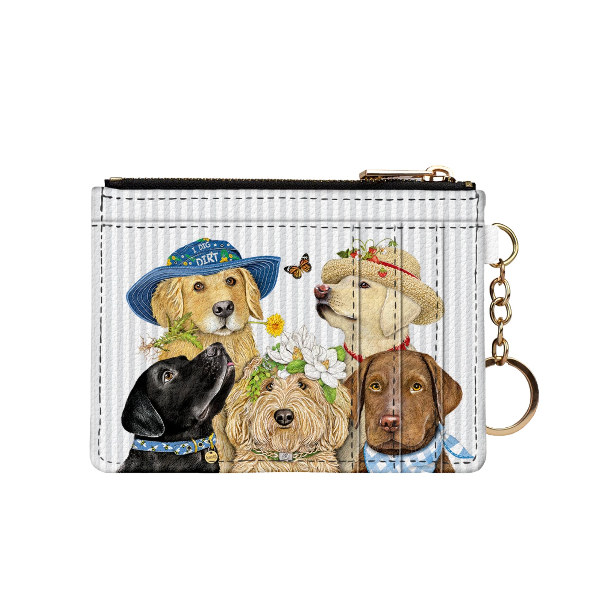 Mary Lake-Thompson Dogs keychain wallet