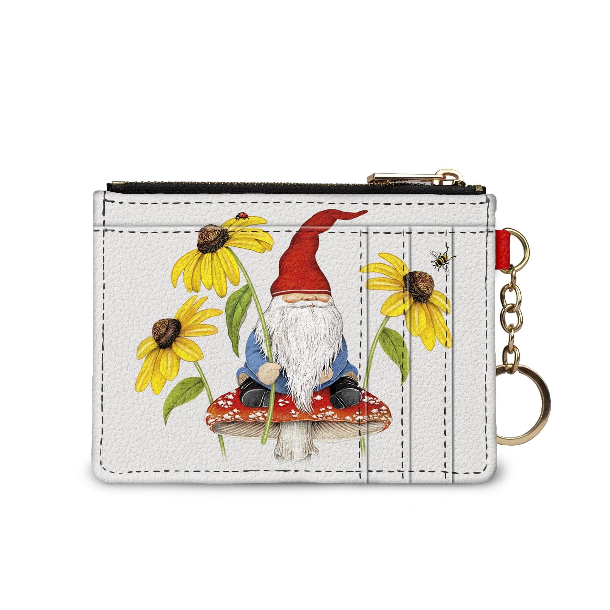Mary Lake-Thompson Gnome & Mushroom keychain wallet