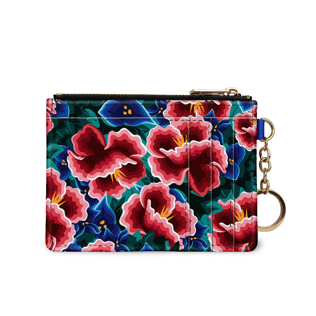Frida Kahlo Hibiscus keychain wallet