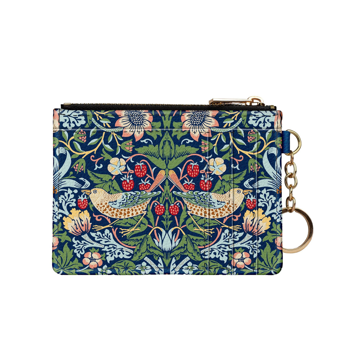 William Morris Strawberry Thief keychain wallet