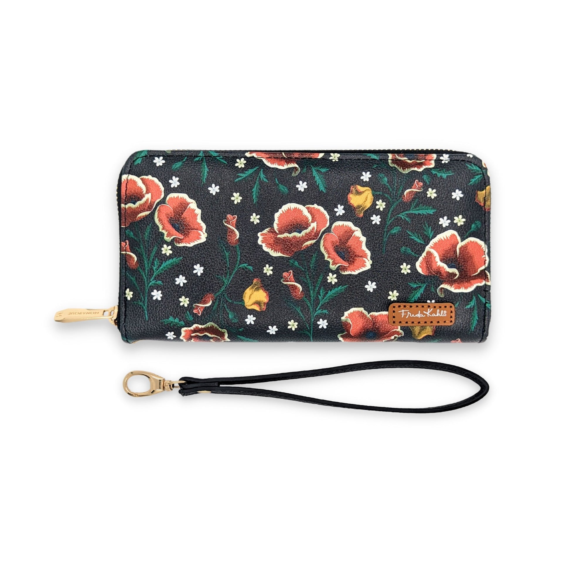 Frida Kahlo Poppies wristlet wallet