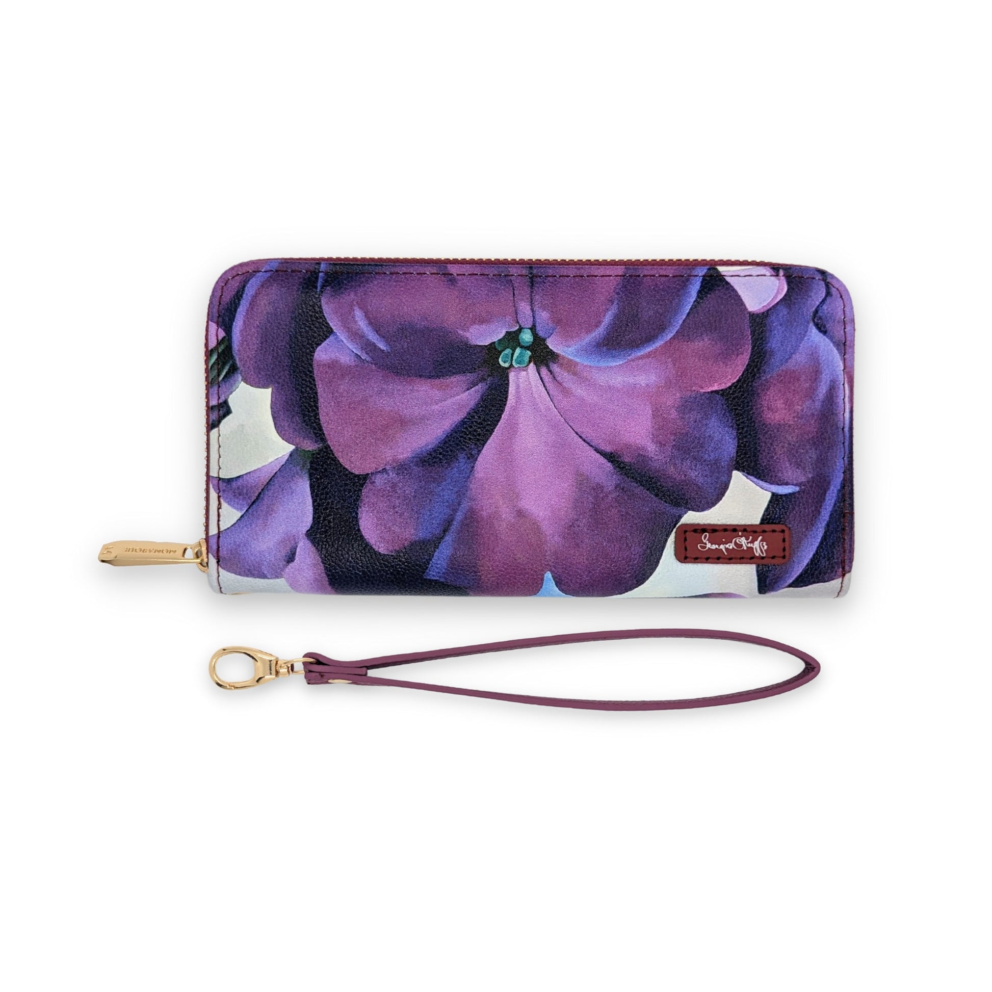 Georgia O'Keeffe Petunia wristlet wallet