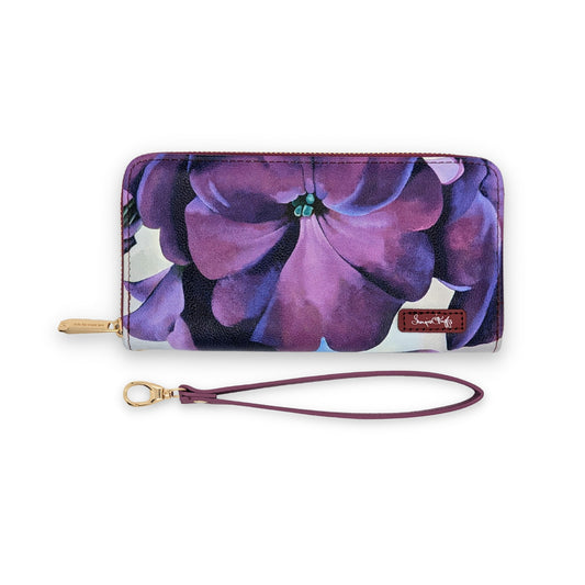 Georgia O'Keeffe Petunia wristlet wallet