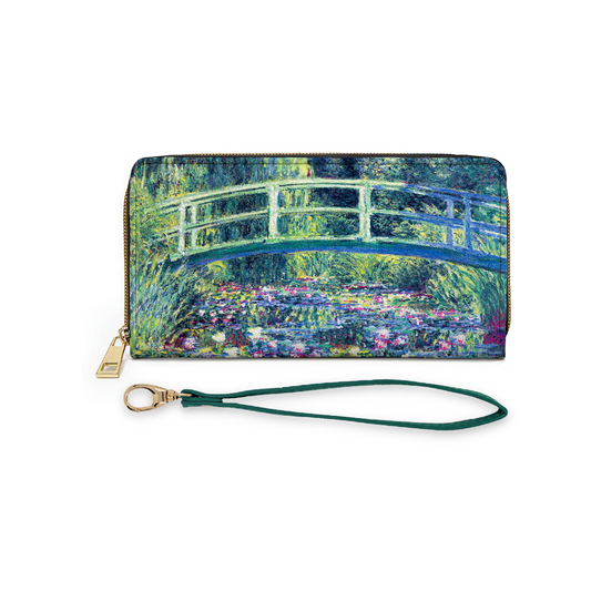 Monet Japanese bridge water lilies wristlet wallet