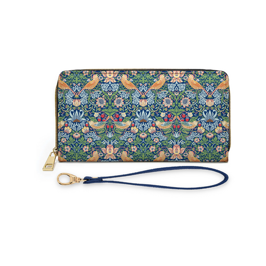 William Morris Strawberry Thief wristlet wallet