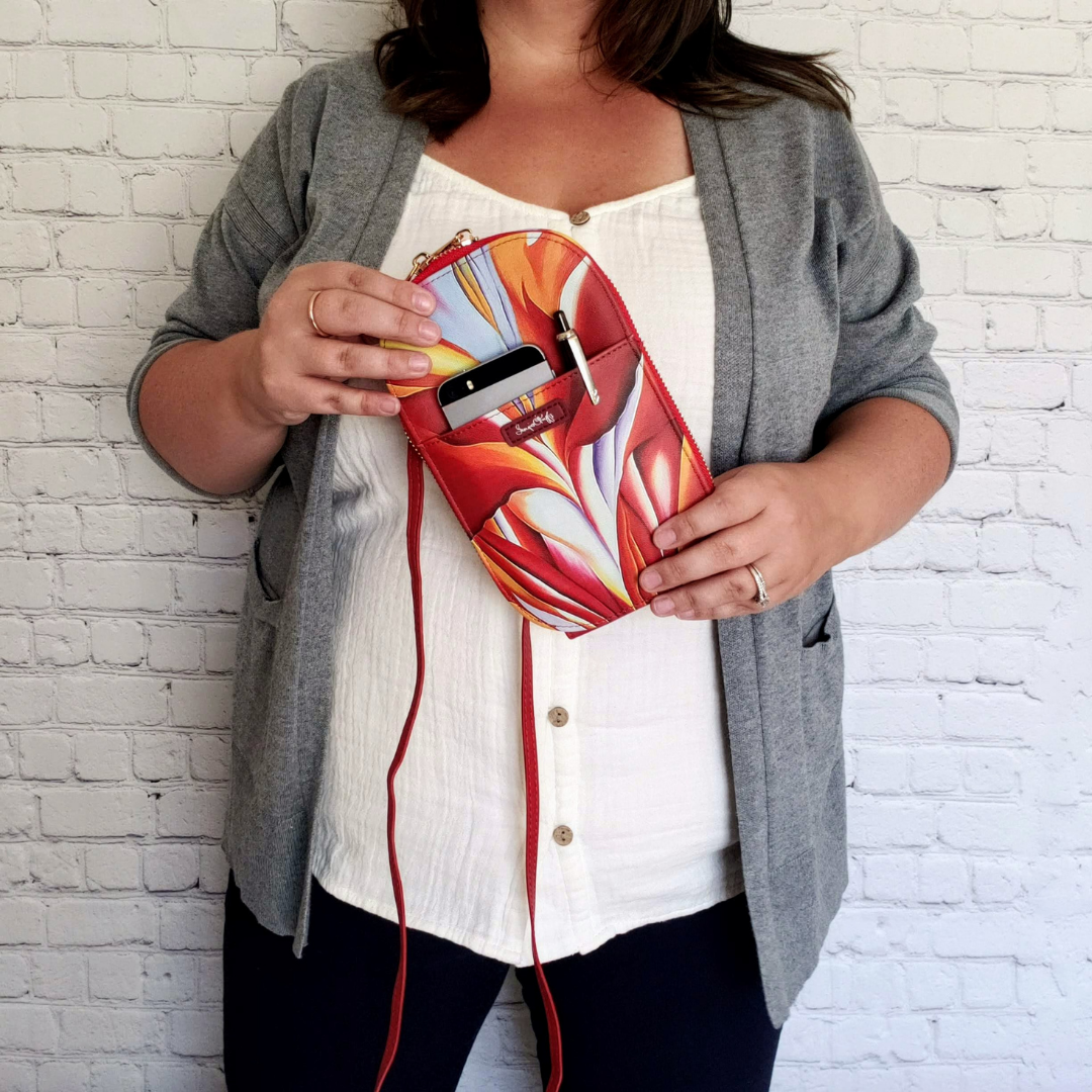 Georgia O'Keeffe Red Canna Crossbody Bag
