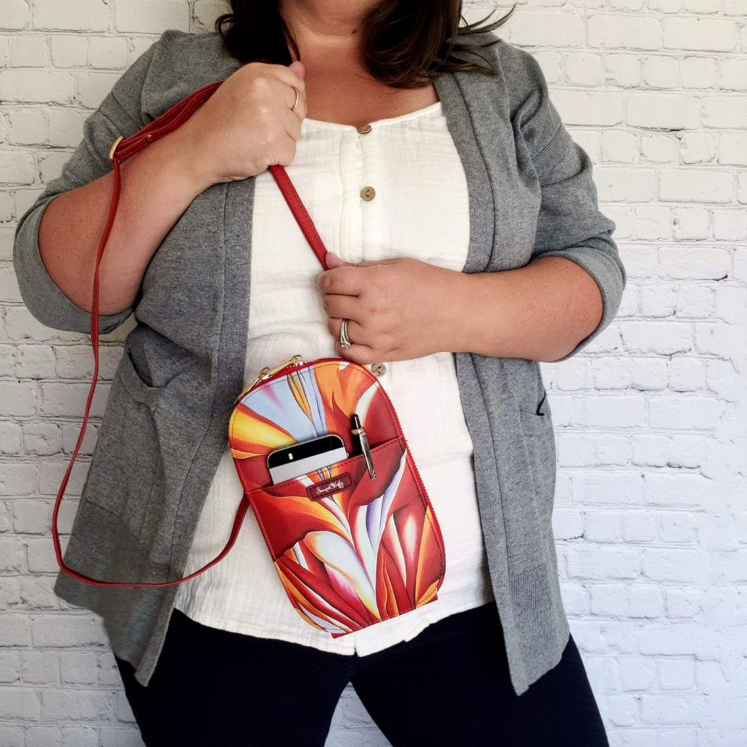 Georgia O'Keeffe Red Canna Crossbody Bag
