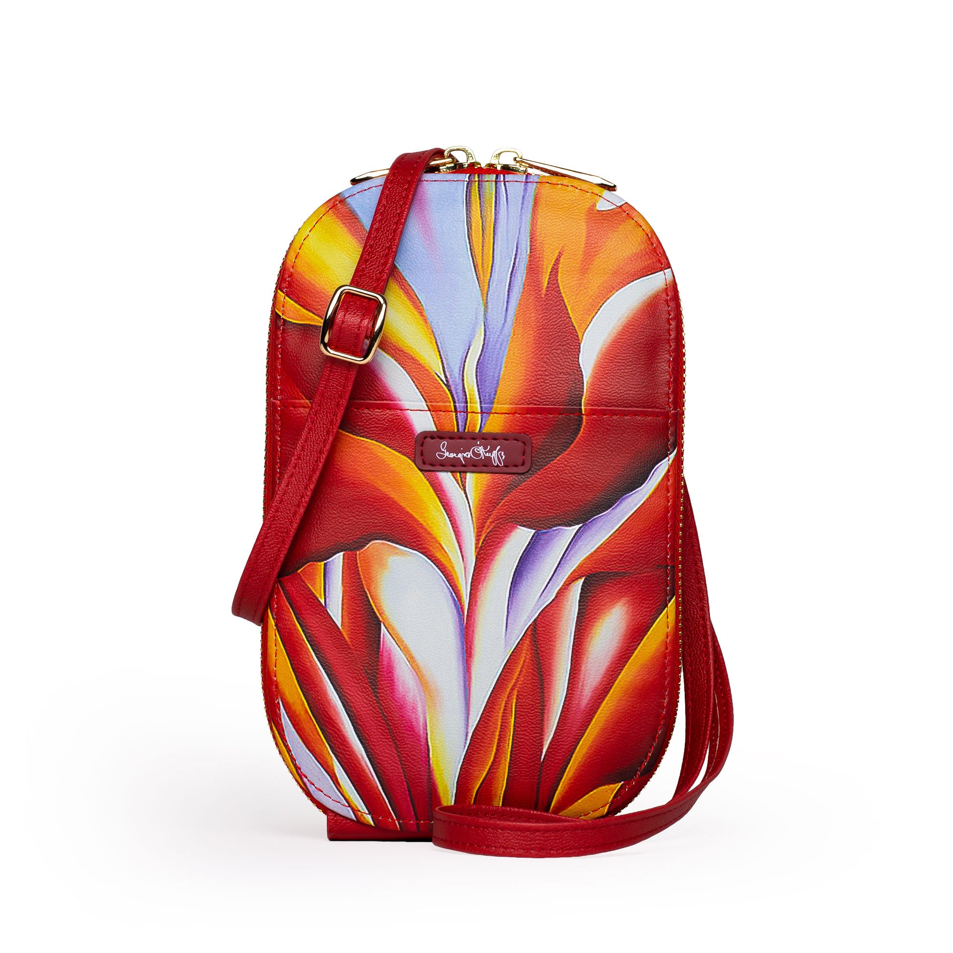 Georgia O'Keeffe Red Canna crossbody bag