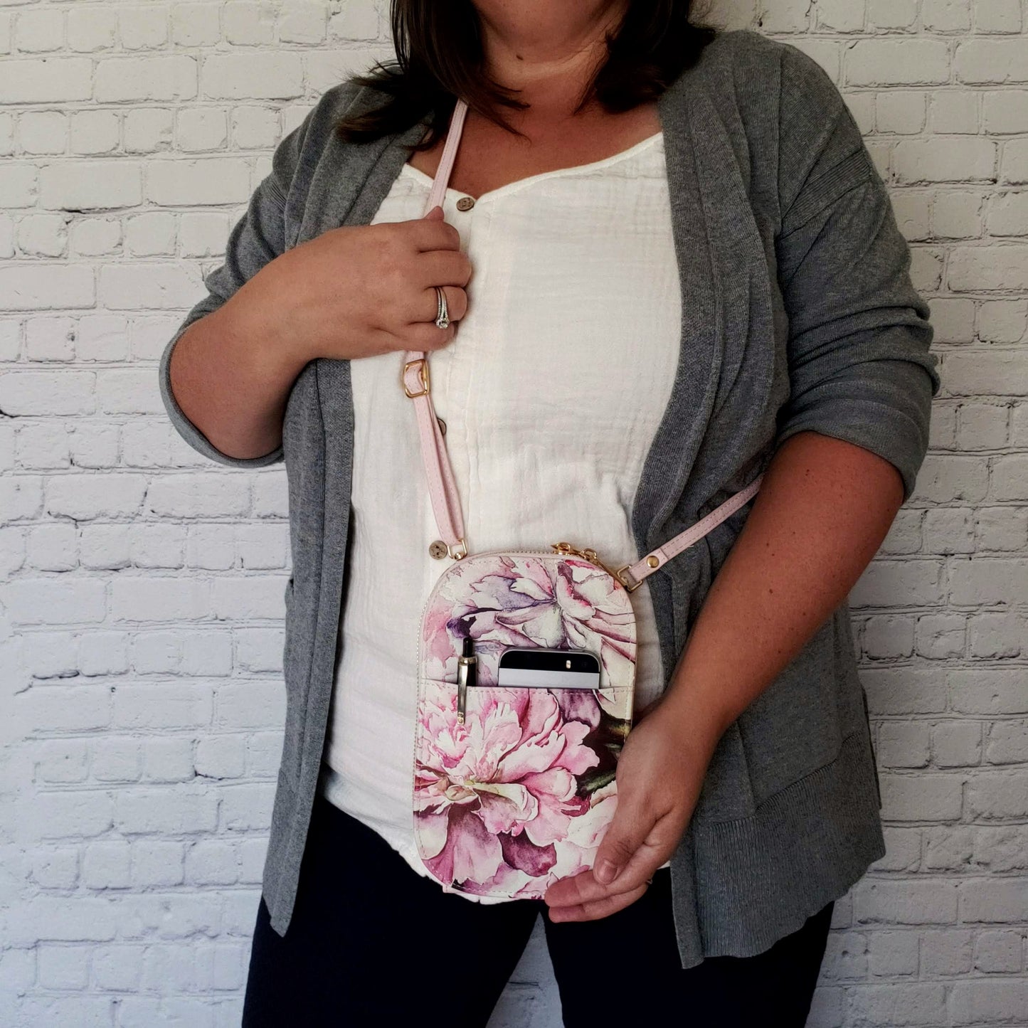 Peonies Crossbody Bag