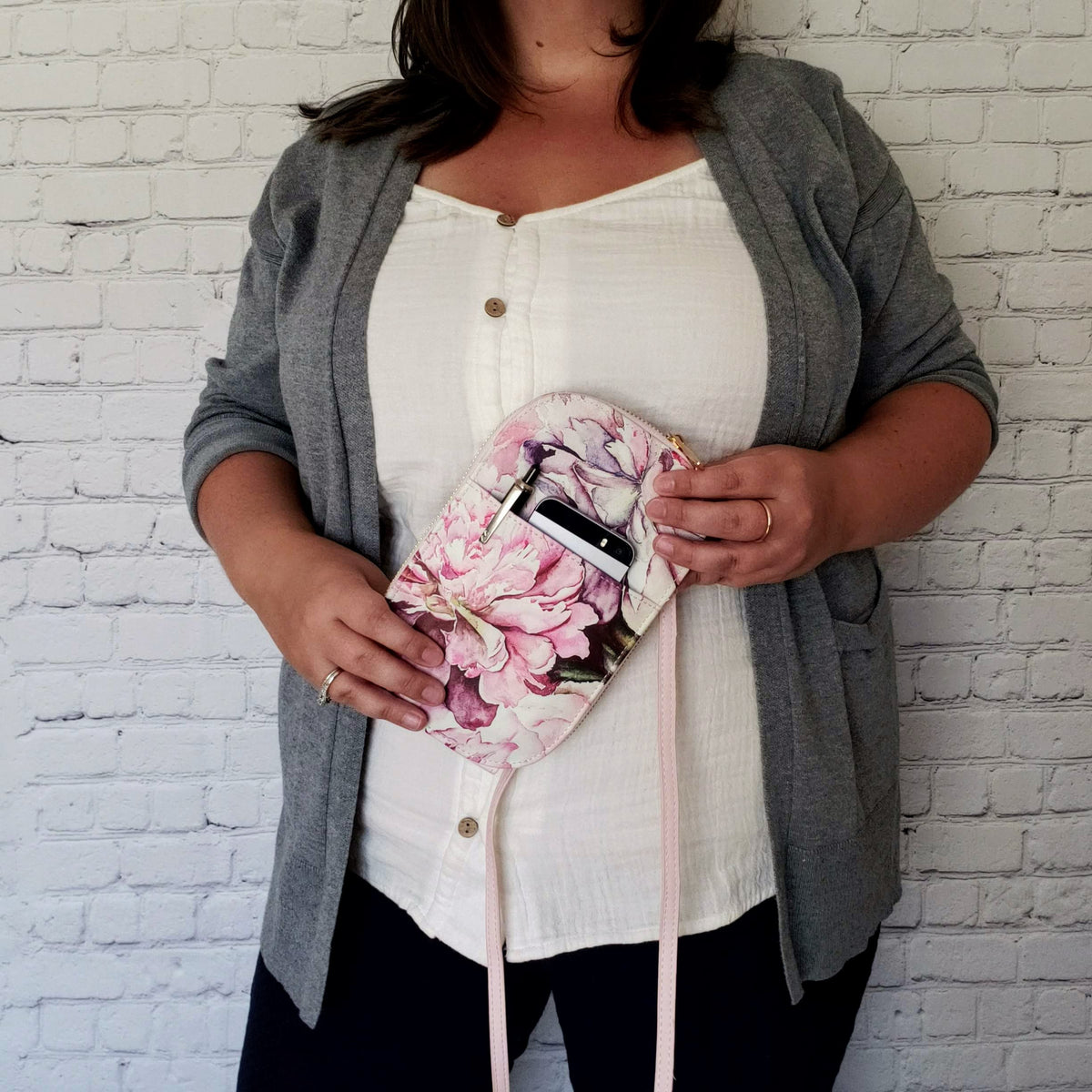 Peonies Crossbody Bag
