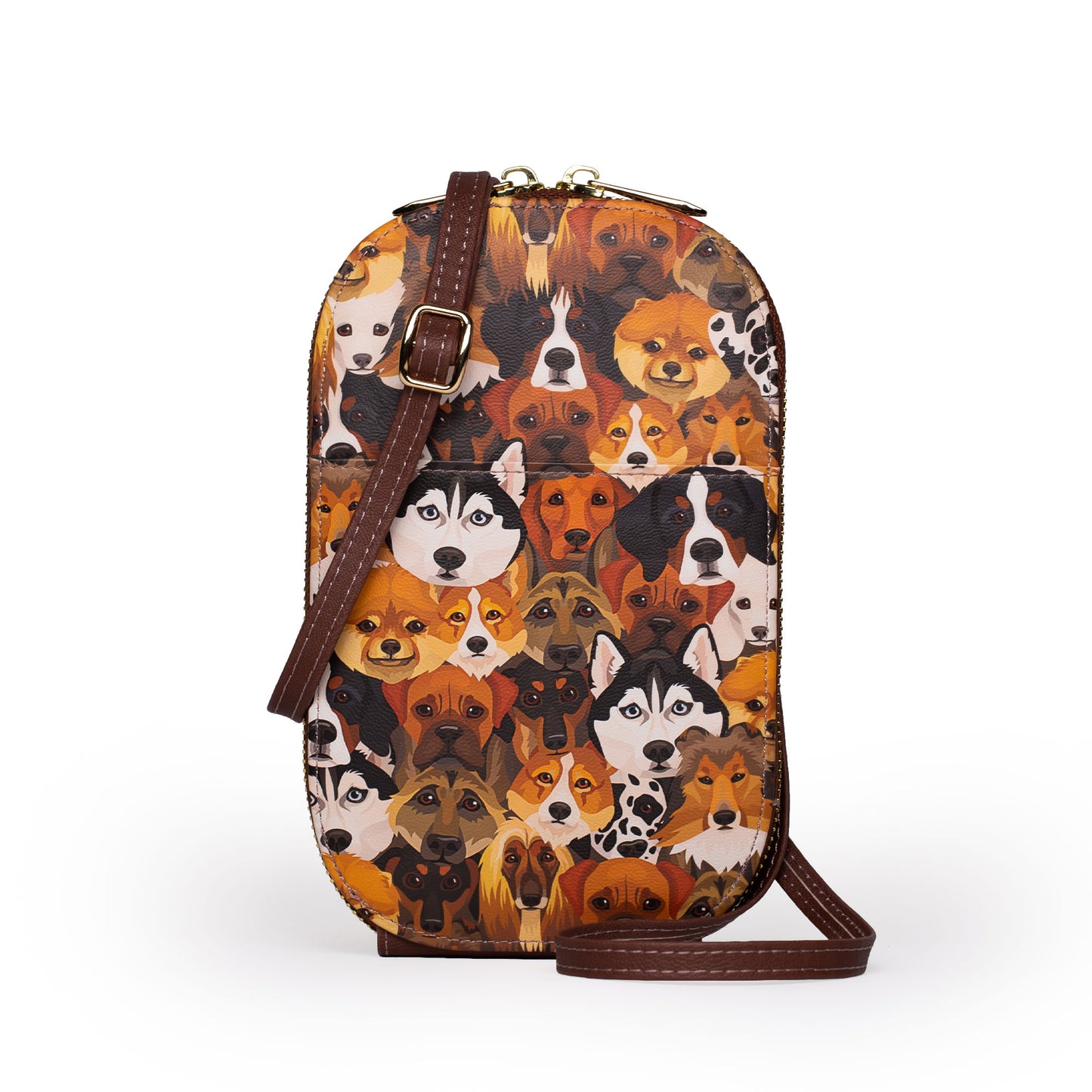Canine Cousins dog print crossbody bag