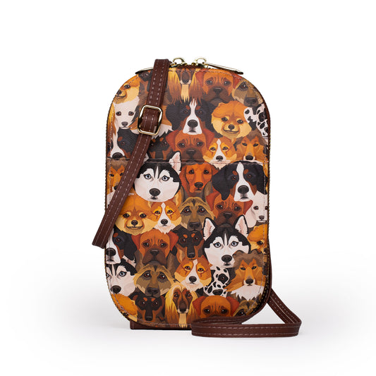 Canine Cousins dog print crossbody bag