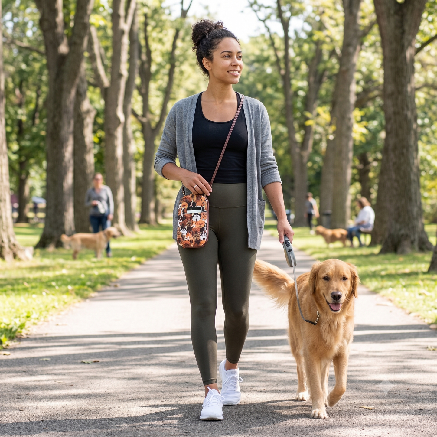 Canine Cousins dog print crossbody bag