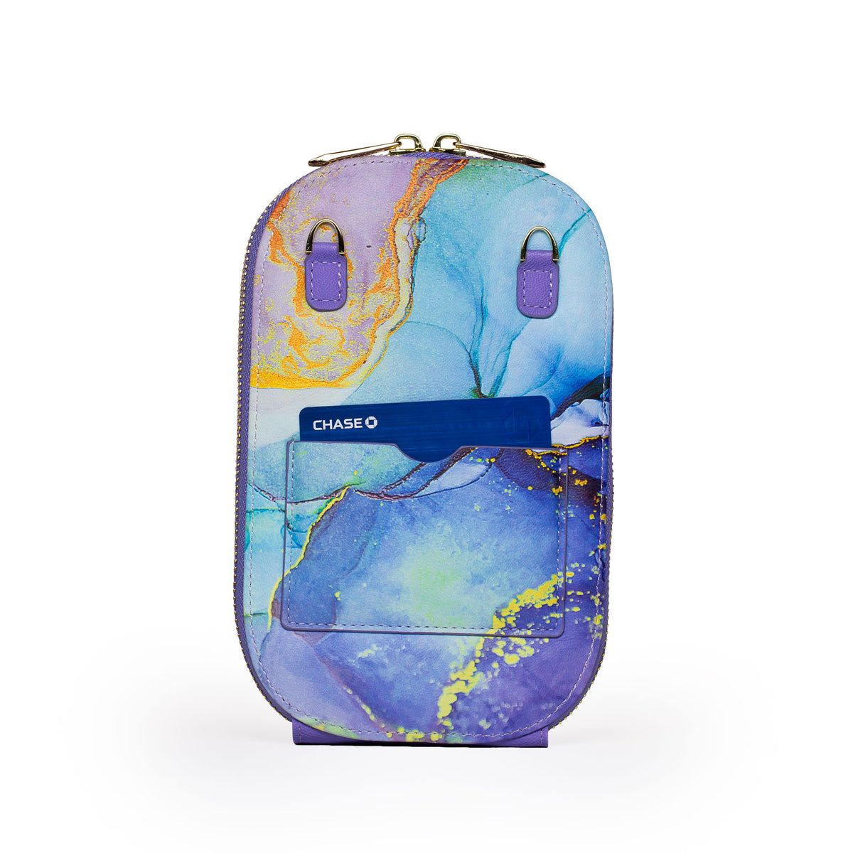 Blue Marble Crossbody Bag