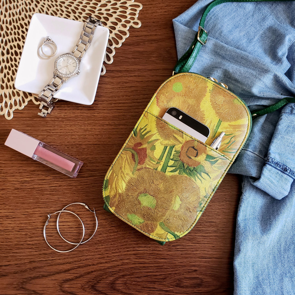 Van Gogh Sunflowers Crossbody Bag