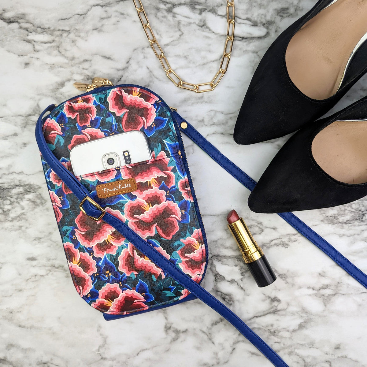 Frida Kahlo Hibiscus Crossbody Bag