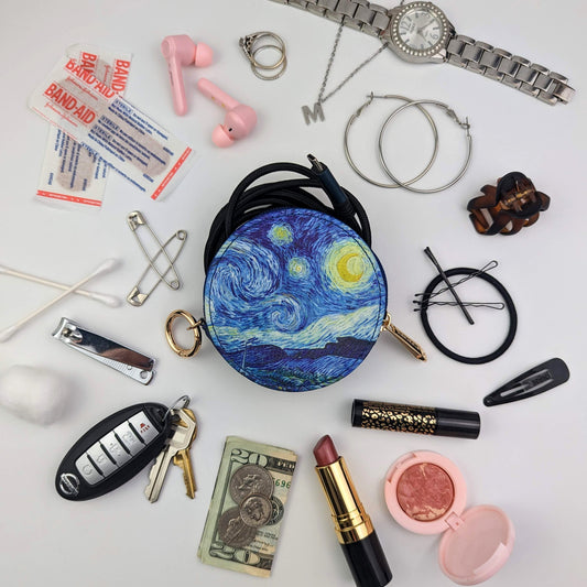 Van Gogh Starry Night Round Zipper Case