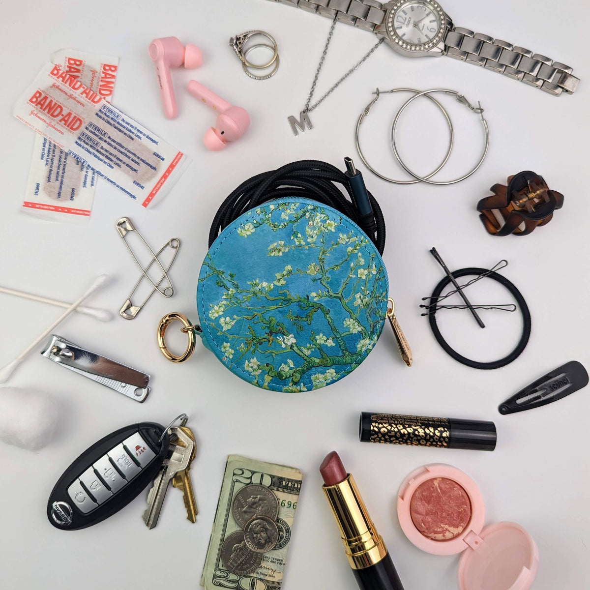 Van Gogh Almond Blossom Round Zipper Case