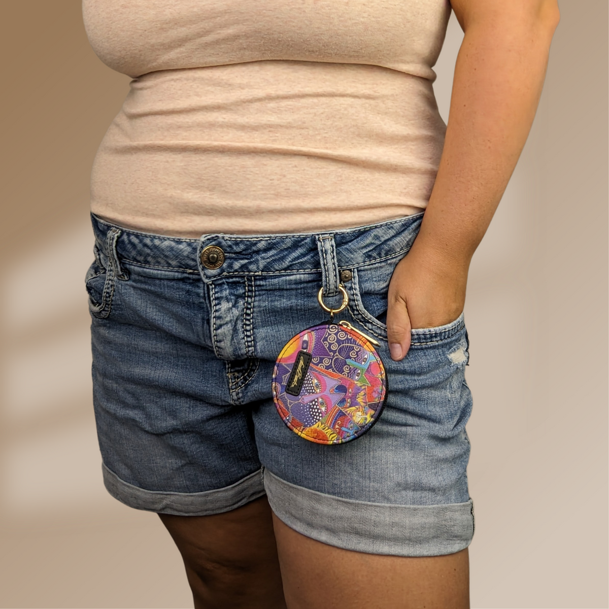 Laurel Burch Fantasticats Round Zipper Case