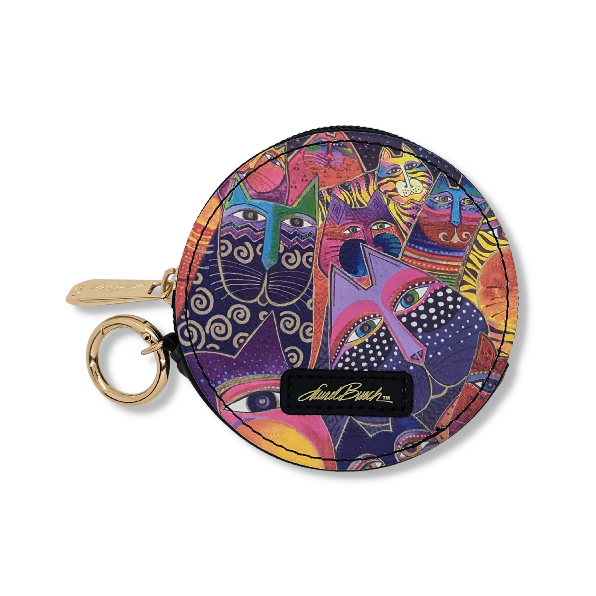 Laurel Burch Fantasticats round zipper case