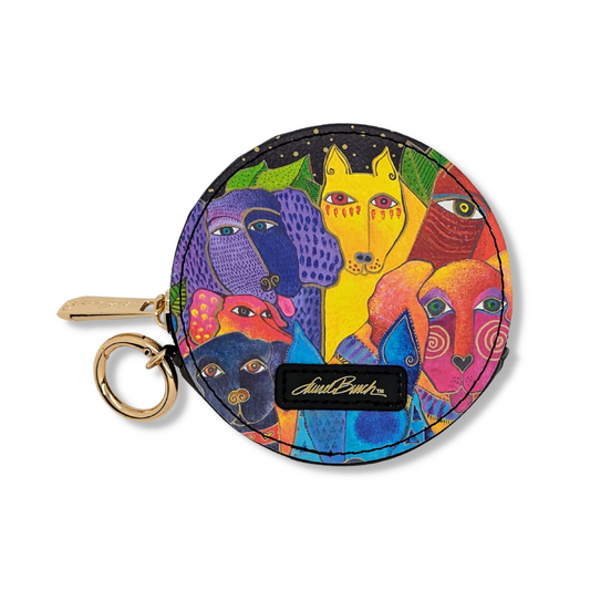 Laurel Burch Dogs and Doggies round zipper case