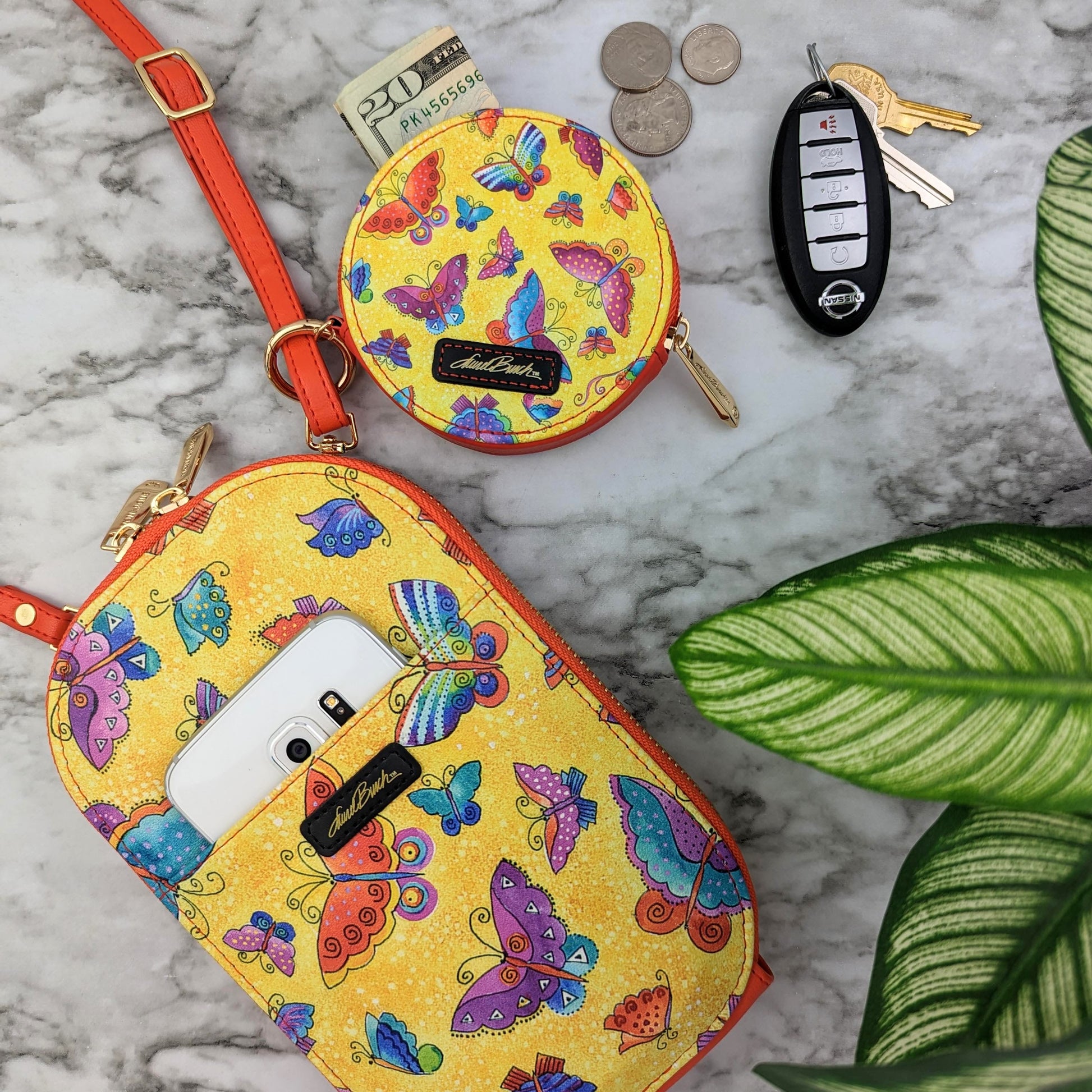 Laurel Burch Flutterbyes Round Zipper Case