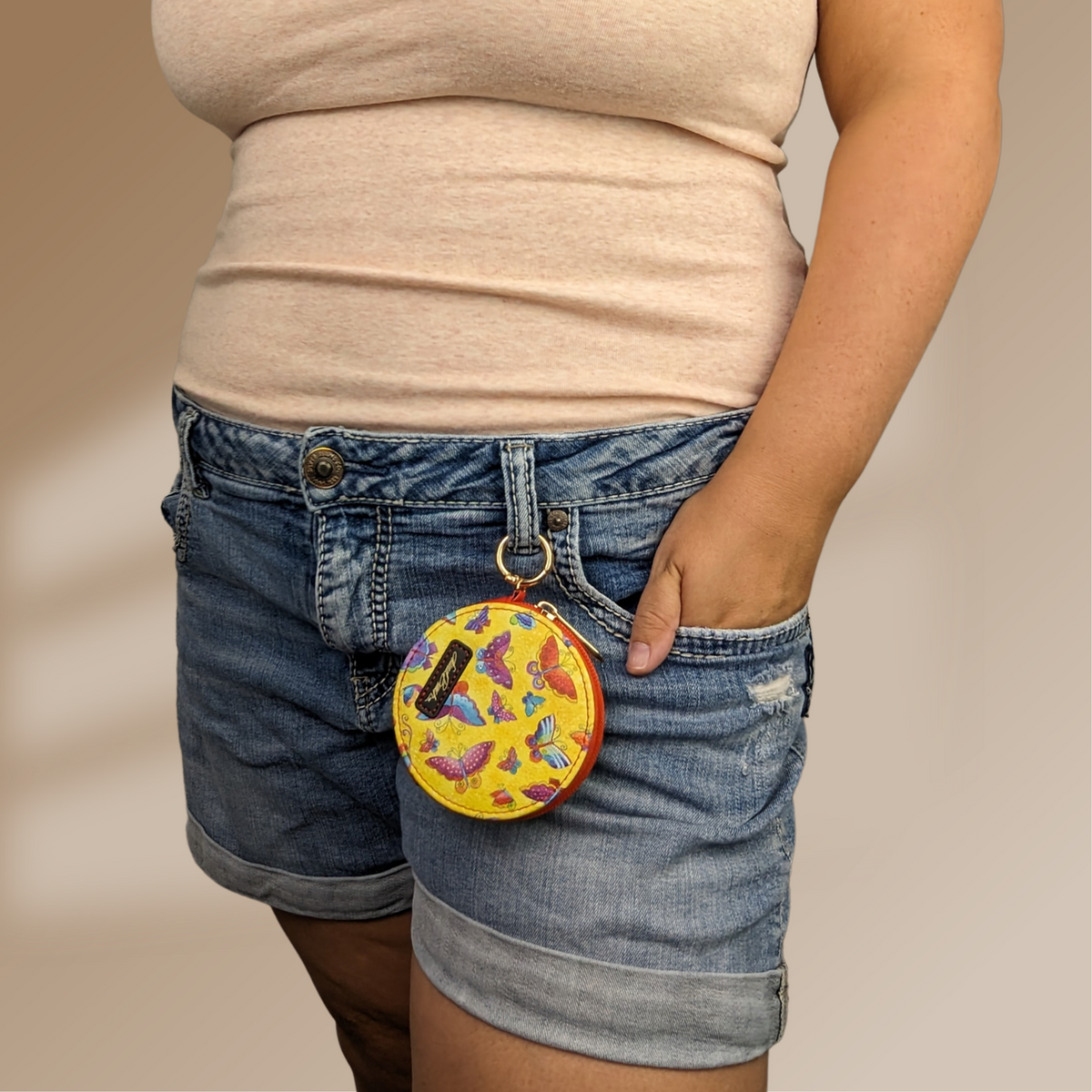 Laurel Burch Flutterbyes Round Zipper Case