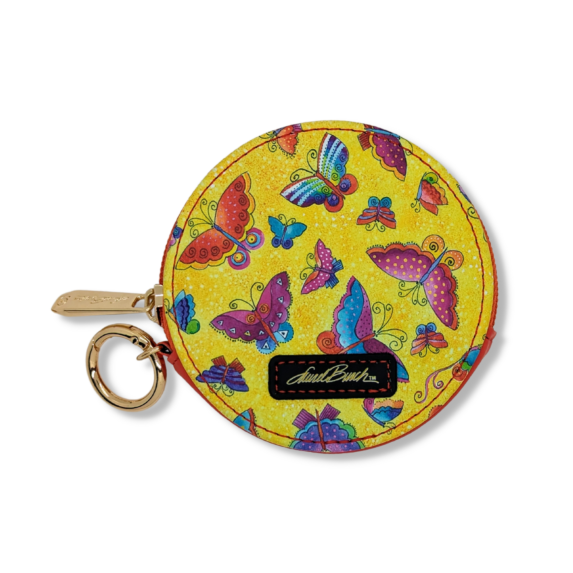 Laurel Burch Flutterbyes round zipper case